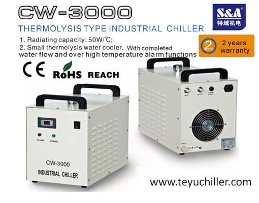 S_A CW_3000 water cooler for 80W CO2 laser tube